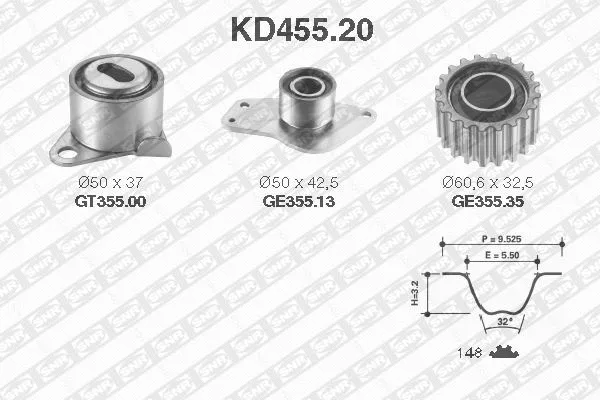 Timing Belt Kit (KD455.20)