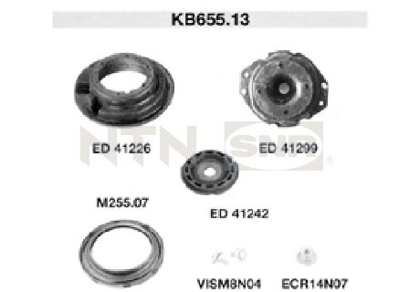Repair Kit, suspension strut support mount (KB655.13)