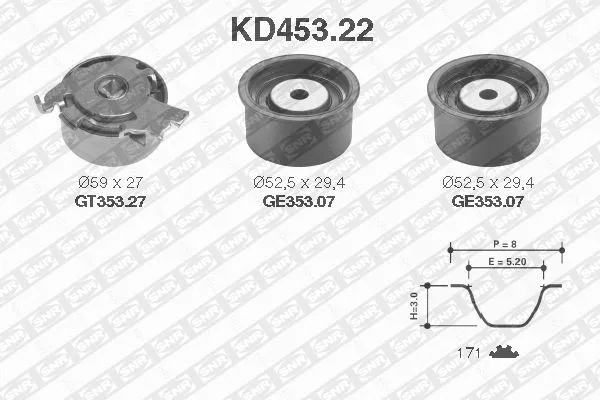 Timing Belt Kit (KD453.22)
