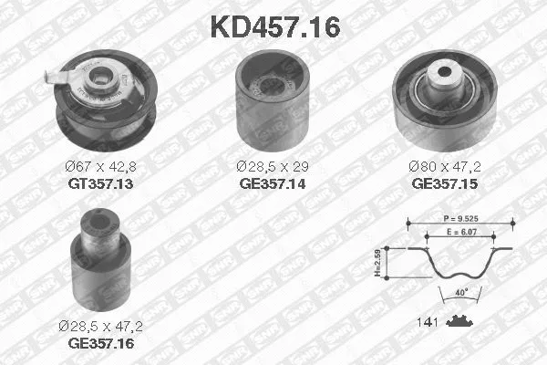 Timing Belt Kit (KD457.16)