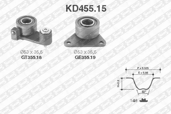 Timing Belt Kit (KD455.15)