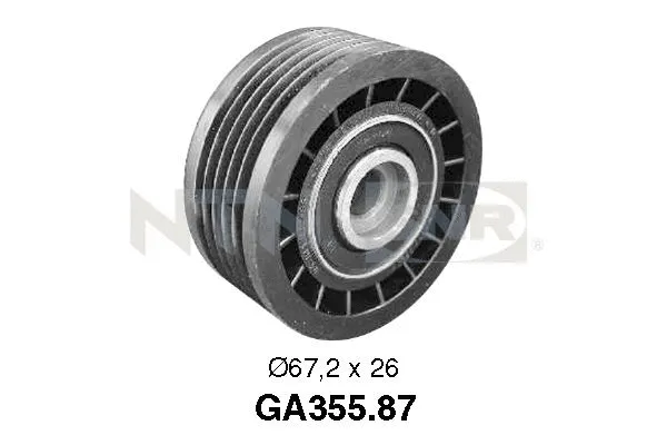 Deflection/Guide Pulley, V-ribbed belt (GA355.87)