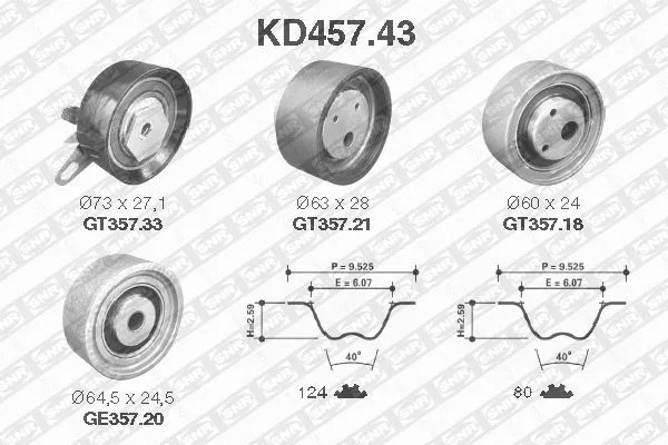 Timing Belt Kit (KD457.43)