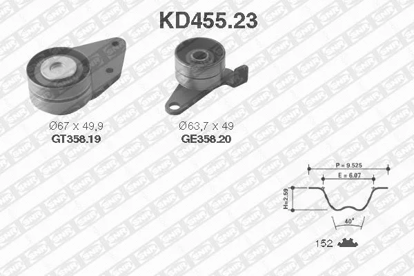 Timing Belt Kit (KD455.23)