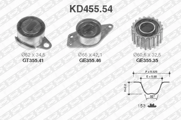 Timing Belt Kit (KD455.54)