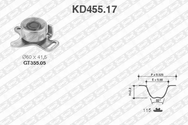 Timing Belt Kit (KD455.17)