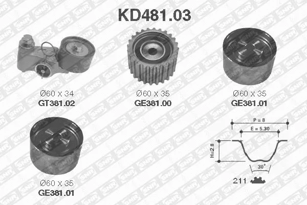 Timing Belt Kit (KD481.03)