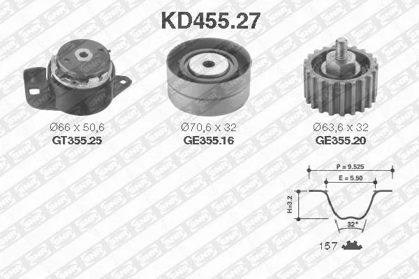 Timing Belt Kit (KD455.27)