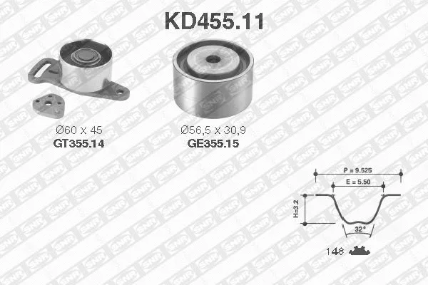 Timing Belt Kit (KD455.11)