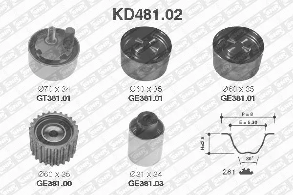 Timing Belt Kit (KD481.02)