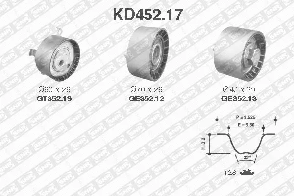 Timing Belt Kit (KD452.17)
