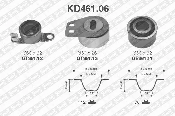 Timing Belt Kit (KD461.06)