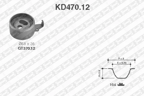 Timing Belt Kit (KD470.12)