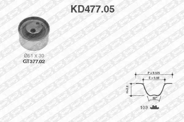 Timing Belt Kit (KD477.05)