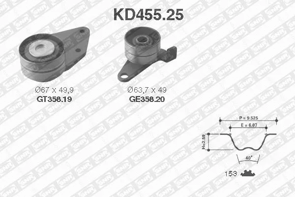 Timing Belt Kit (KD455.25)