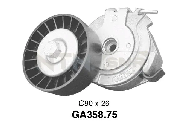 Tensioner Pulley, V-ribbed belt (GA358.75)
