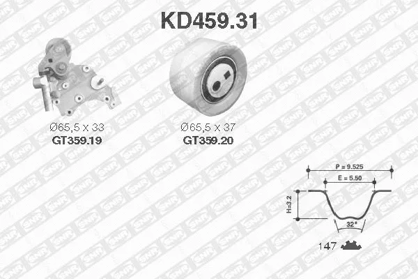 Timing Belt Kit (KD459.31)