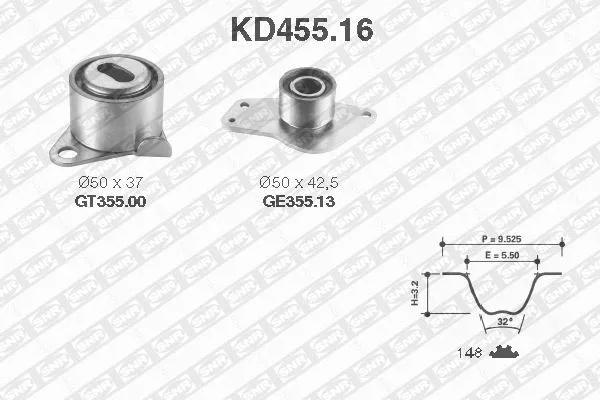 Timing Belt Kit (KD455.16)