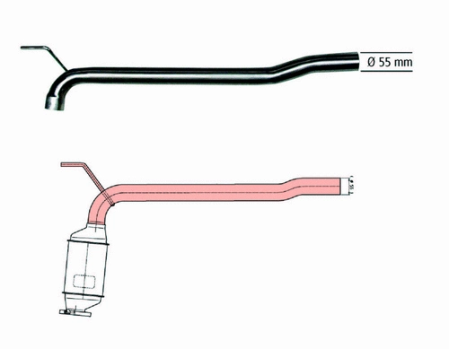 Repair Pipe, catalytic converter (91 11 1503)