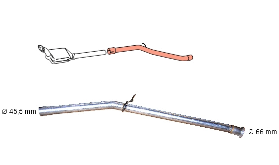 Repair Pipe, catalytic converter (91 22 8050)