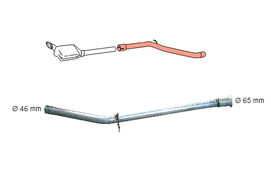 Repair Pipe, catalytic converter (91 22 8049)