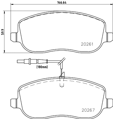 Brake Pad Set, disc brake (T1369)