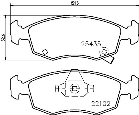 Brake Pad Set, disc brake (T2402)