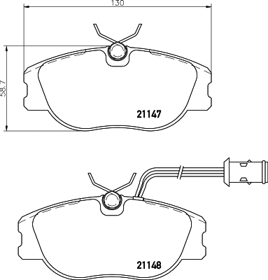 Brake Pad Set, disc brake (T5032)