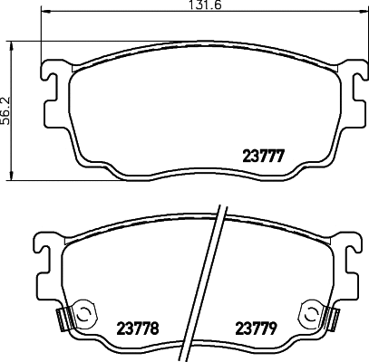Brake Pad Set, disc brake (T1472)
