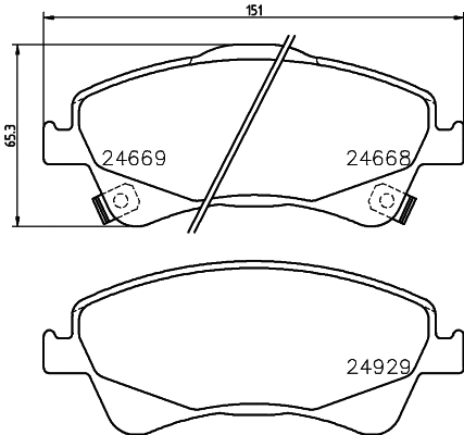 Brake Pad Set, disc brake (T1905)