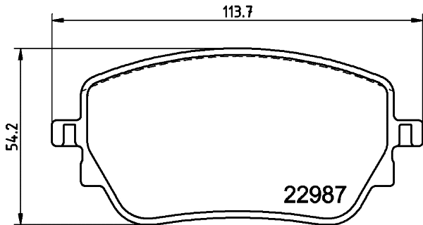 Brake Pad Set, disc brake (T2797)