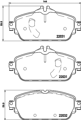 Brake Pad Set, disc brake (T2372)