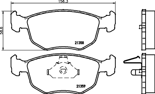 Brake Pad Set, disc brake (T1127)