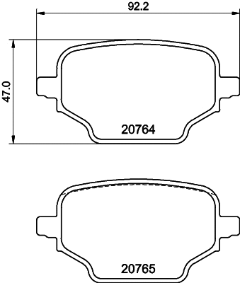 Brake Pad Set, disc brake (T3166)