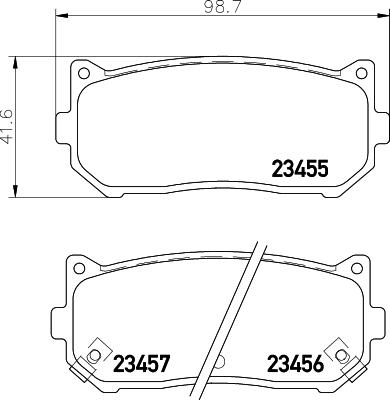 Brake Pad Set, disc brake (T1238)