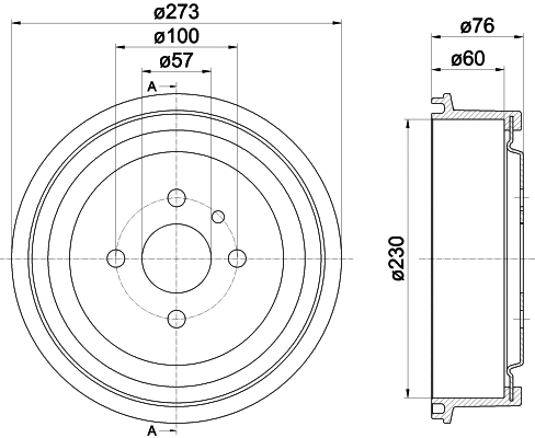 Brake Drum (62404)