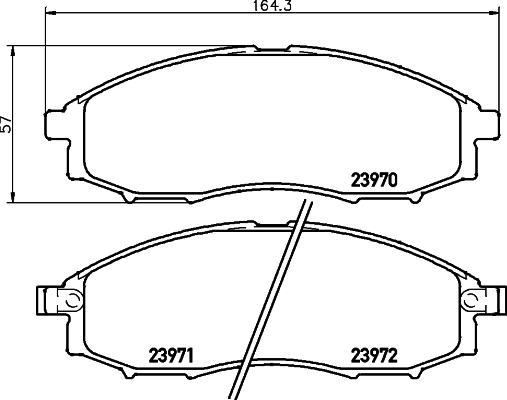 Brake Pad Set, disc brake (T1384)