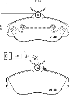 Brake Pad Set, disc brake (T5052)