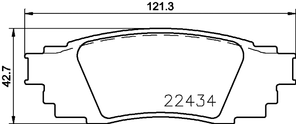 Brake Pad Set, disc brake (T2561)