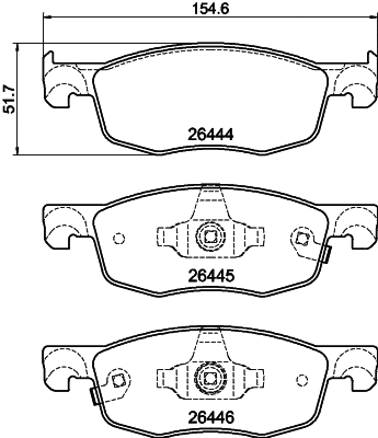 Brake Pad Set, disc brake (T2924)