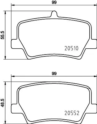 Brake Pad Set, disc brake (T2826)