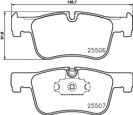 Brake Pad Set, disc brake (T2164)