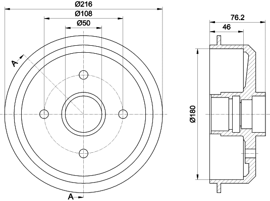 Brake Drum (61002)