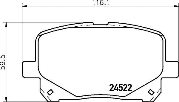 Brake Pad Set, disc brake (T1682)