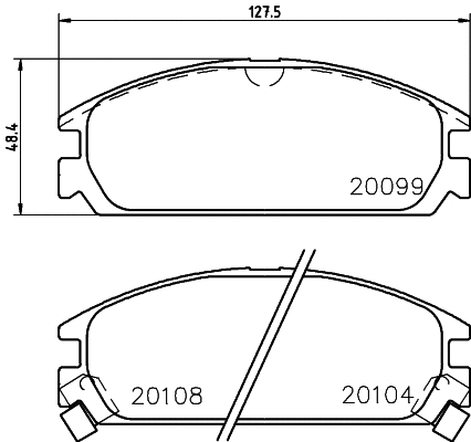 Brake Pad Set, disc brake (T0365)