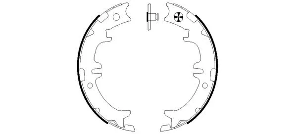 Brake Shoe Set, parking brake (H9615)