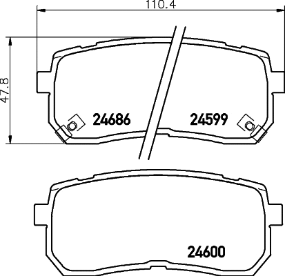 Brake Pad Set, disc brake (T1725)