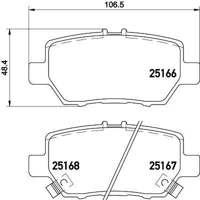 Brake Pad Set, disc brake (T2068)