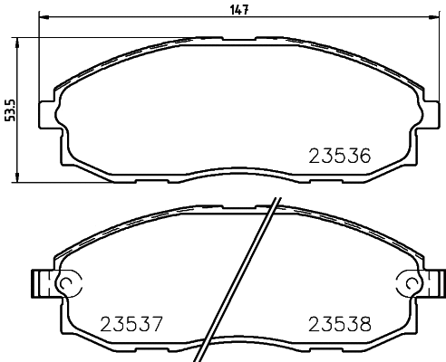 Brake Pad Set, disc brake (T1242)