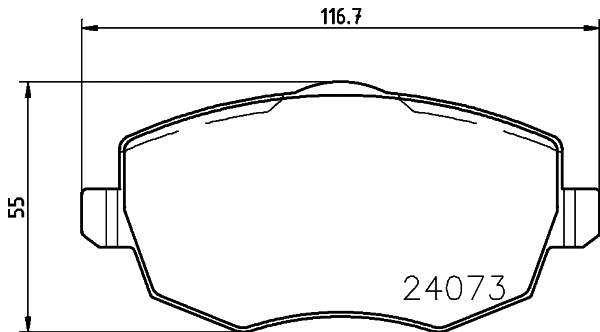Brake Pad Set, disc brake (T1440)